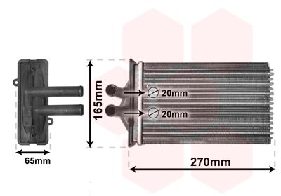 VAN WEZEL Теплообменник, отопление салона 74006082